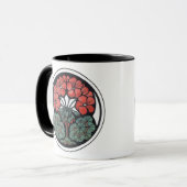 Geranium Art Nouveau Tasse (Vorderseite Links)