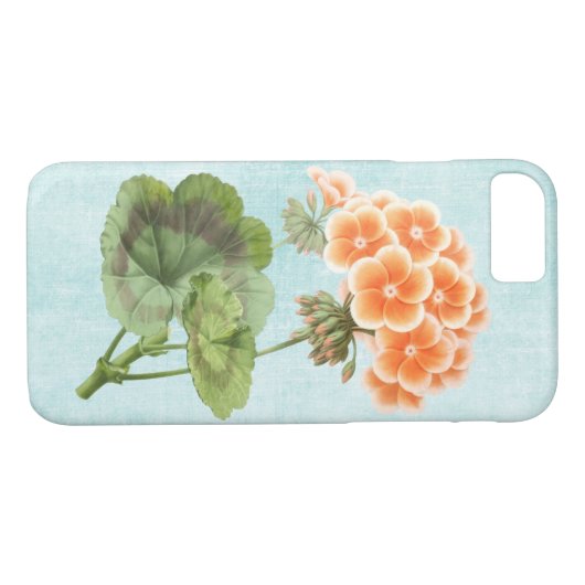 Geranium auf altem Denim Case-Mate iPhone Hülle (Rückseite (Horizontal))