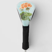 Geranium auf altem Denim Golf Headcover (Vorderseite)