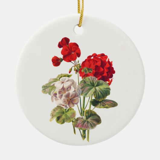 Geranium, Baum Keramik Ornament (Vorne)