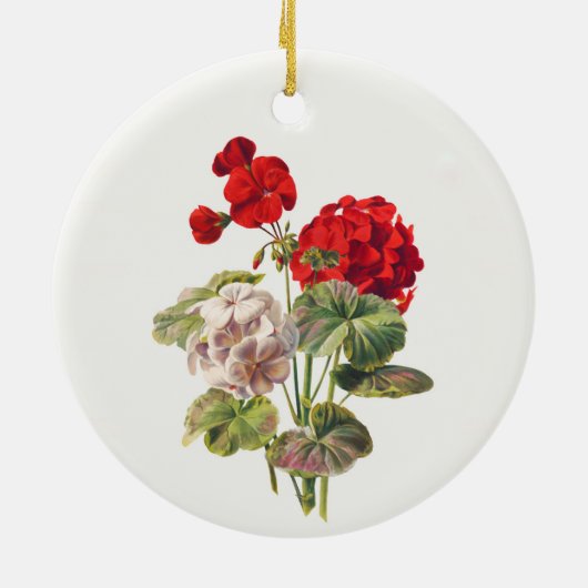 Geranium, Baum Keramik Ornament (Hinten)