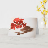 Geranium Blank Card Beileid Condolence Karte (Gelbe Blume)