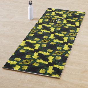 Geranium Blume Abstraktes Muster Personalisiert Yogamatte