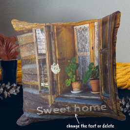 Geranium Blume am Fenster Kissen