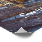 Geranium Blume am Fenster Poster (Ecke)