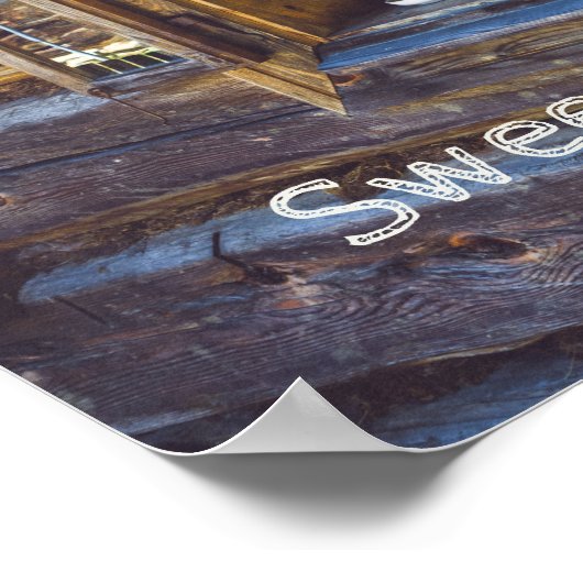 Geranium Blume am Fenster Poster (Ecke)