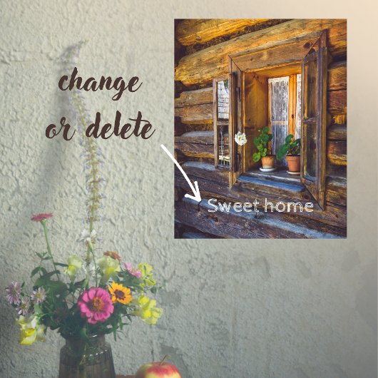 Geranium Blume am Fenster Poster