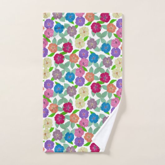 Geranium Blume Badehandtuch Set (Handtuch)