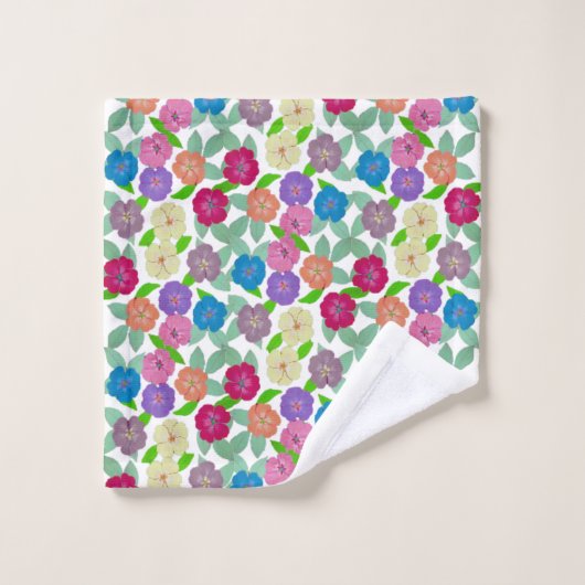 Geranium Blume Badehandtuch Set (Waschlappen)