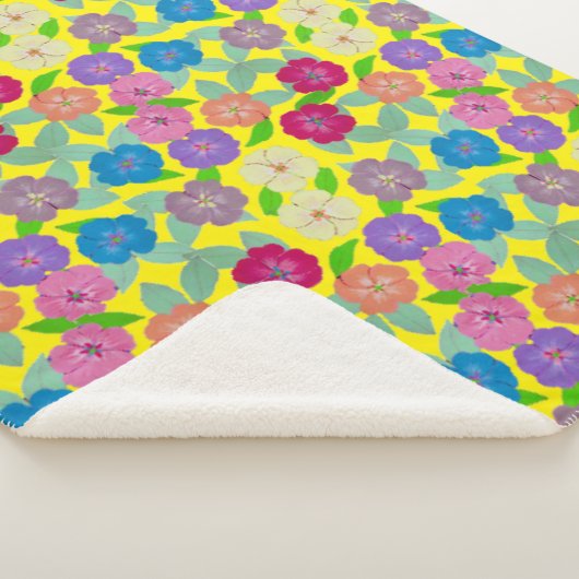 Geranium Blume Blanket Sherpadecke (3/4)