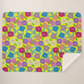 Geranium Blume Blanket Sherpadecke (Vorderseite (Horizontal))