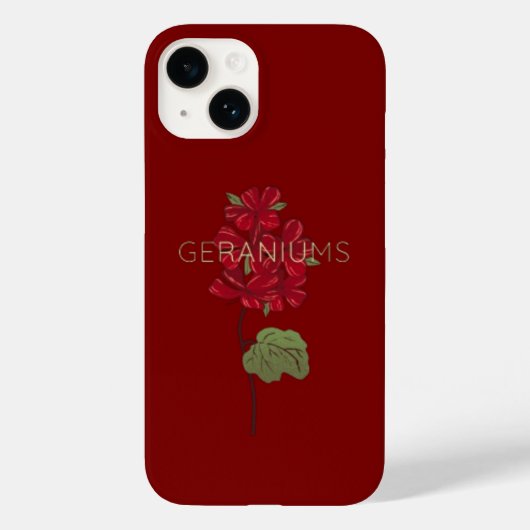 Geranium-Blume Case-Mate iPhone Hülle (Rückseite)
