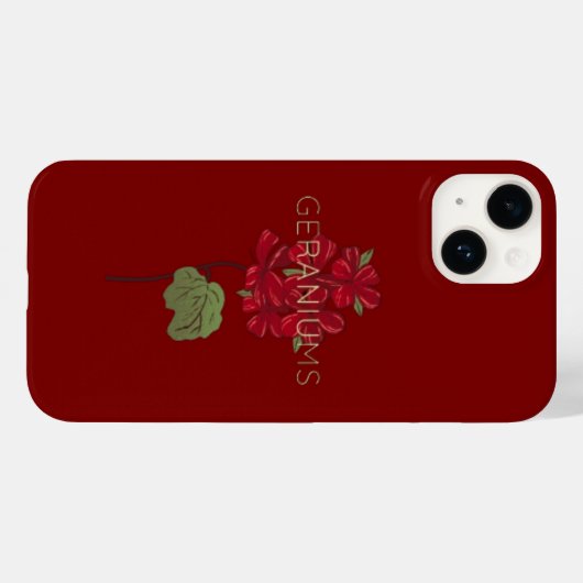 Geranium-Blume Case-Mate iPhone Hülle (Rückseite (Horizontal))