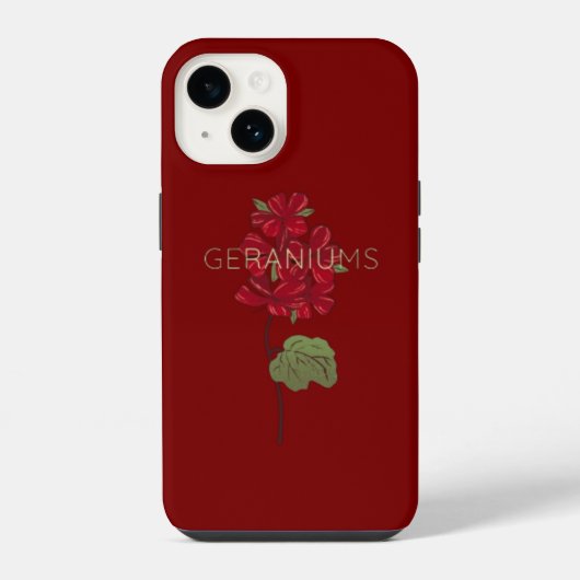 Geranium-Blume iPhone Hülle (Rückseite)