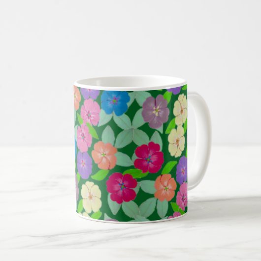 Geranium Blume Kaffee Tasse (VorderseiteRechts)