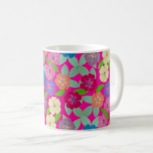 Geranium Blume Kaffee Tasse (VorderseiteRechts)