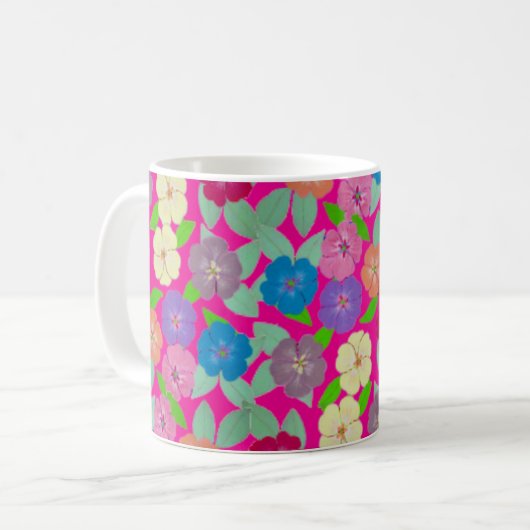 Geranium Blume Kaffee Tasse (Vorderseite Links)