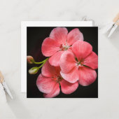 Geranium-Blume Karte (Vorderseite/Rückseite Beispiel)