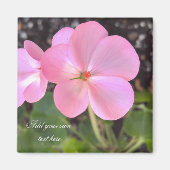 Geranium Blume Magnet fügt Text hinzu, den Sie mög (Vorne)