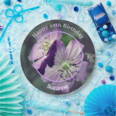Geranium Blume Personalisiert Happy Birthday Pappteller (Party)