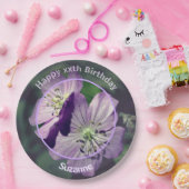 Geranium Blume Personalisiert Happy Birthday Pappteller (Party)