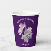 Geranium Blume Personalisiert Wedding Bridal Pappbecher (Rückseite)