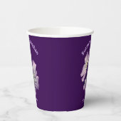 Geranium Blume Personalisiert Wedding Bridal Pappbecher (Links)