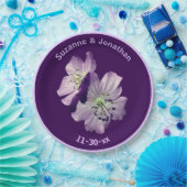 Geranium Blume Personalisiert Wedding Bridal Pappteller (Party)