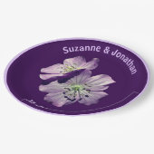 Geranium Blume Personalisiert Wedding Bridal Pappteller (Schrägansicht)