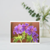 Geranium Blume Postcard Postkarte (Stehend Vorderseite)