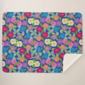 Geranium Blume Sherpa Blanket Sherpadecke (Vorderseite (Horizontal))