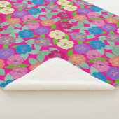 Geranium Blume Sherpa Blanket Sherpadecke (3/4)