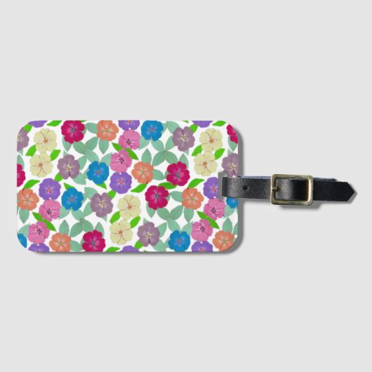 Geranium Blume Totbeutel Gepäckanhänger (Vorderseite (Horizontal))