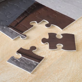 Geranium Blume und Trulli Häuser in Alberobello Puzzle (Seite)