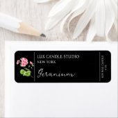 Geranium Candle Label (Insitu)