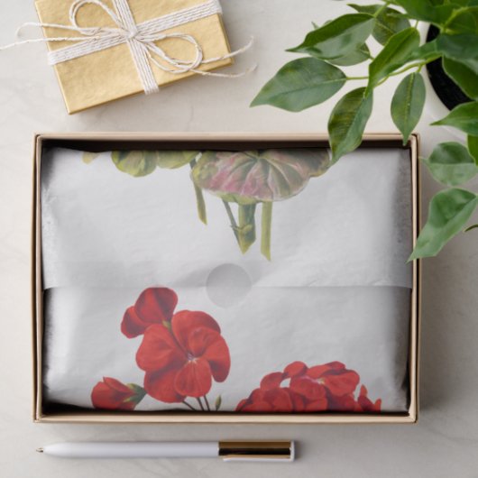 Geranium, Dcoupage Seidenpapier (Geschenk)