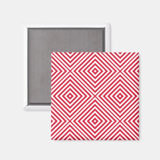 Geranium Diamond Zickzack Magnet (Vorderseite/Rückseite)