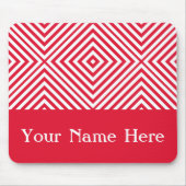 Geranium Diamond Zickzack mit individuelle Name Mousepad (Vorne)