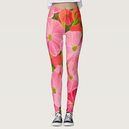 Geranium - die Blume heilt das aurische Feld Leggings (Vorderseite)