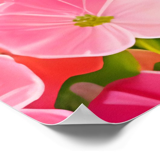 Geranium - die Blume heilt das aurische Feld Poster (Ecke)