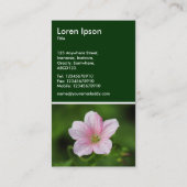 Geranium - Dunkelgrün Visitenkarte (Rückseite)