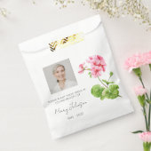 Geranium | Einfaches Foto Trauer Samen Geschenktütchen (Versiegelt)