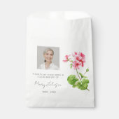 Geranium | Einfaches Foto Trauer Samen Geschenktütchen (Vorderseite)