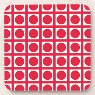 Geranium Elegant Grid Dots Getränkeuntersetzer