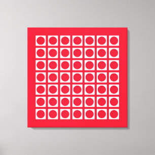 Geranium Elegant Grid Dots Leinwanddruck