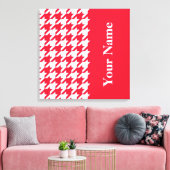 Geranium Elegant Hahnentrittmuster mit Namen Leinwanddruck (Insitu (Wohnzimmer))