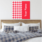 Geranium Elegant Hahnentrittmuster mit Namen Leinwanddruck (Insitu (Schlafzimmer))