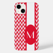 Geranium Elegantes Zickzack Design mit Monogramm Case-Mate iPhone Hülle (Rückseite)