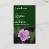 Geranium Endressii - Dunkelgrün Visitenkarte (Rückseite)