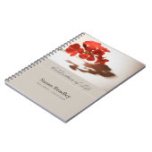 Geranium floral Fotografy Funeral GuestBook Notizblock (Linke Seite)